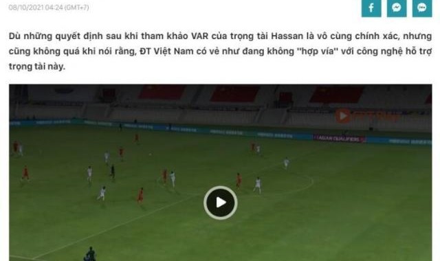 足球数据库-法新社盛赞武磊拯救中国队 越媒:VAR技术专克越南